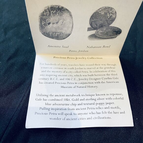 Cynthia Gale Sterling Bangle Bracelet American Museum Of Natural History Petra - Picture 5 of 6